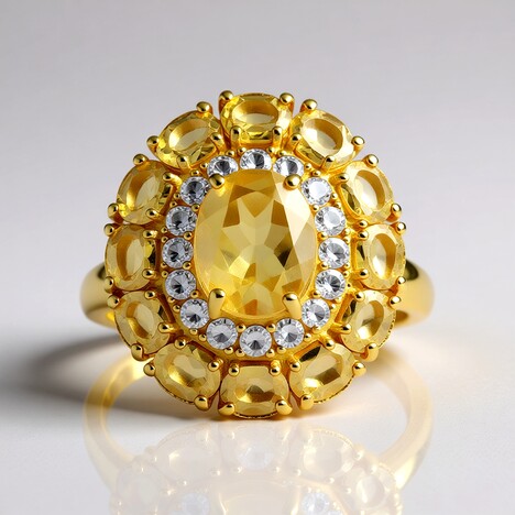 Anello in argento con Citrino