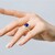 Anillo en plata con Espinela azul cobalto (Gems en Vogue)