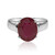 Zilveren ring met een Madagaskar Robijn