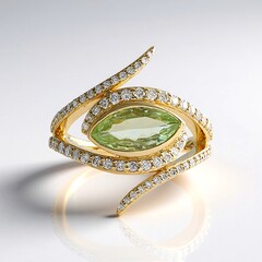 Anello in oro con Grossularia (de Melo)