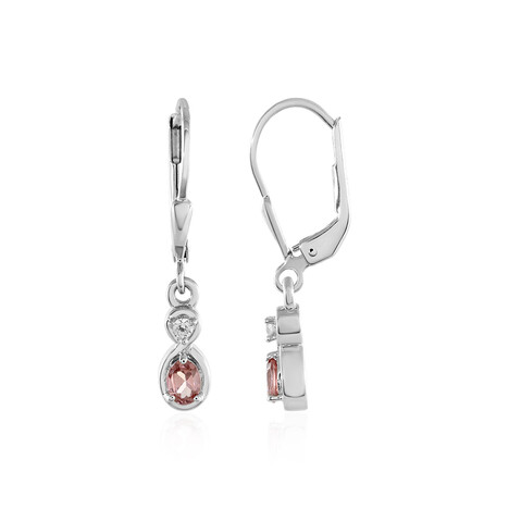 Malaya-Granat-Silberohrringe