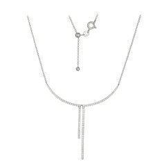 Collar en plata con Zircón (Adela Silber)