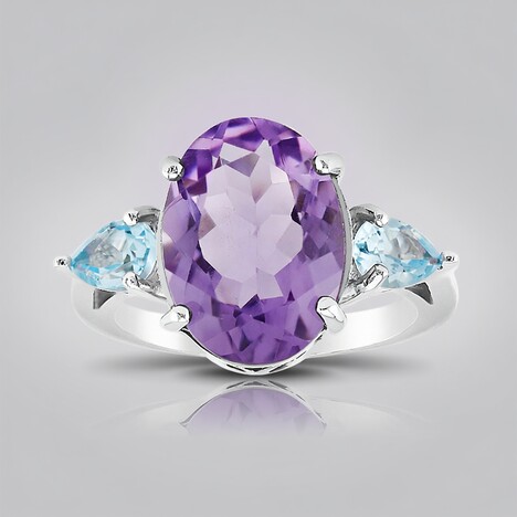 Anello in argento con Ametista