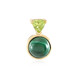 Zilveren hanger met een Malachiet