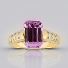 Anello in oro con Kunzite Patroke
