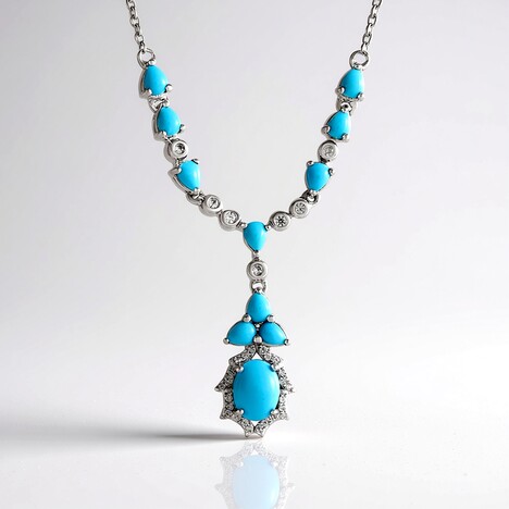 Collana in argento con Turchese Sleeping Beauty (Faszination Türkis)