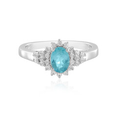 Bague en argent et Apatite bleue
