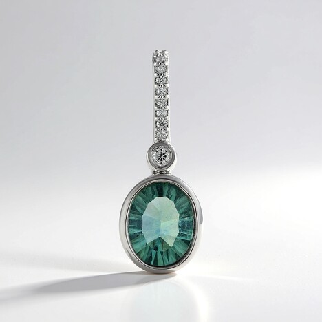 Ciondolo in argento con Fluorite Verde