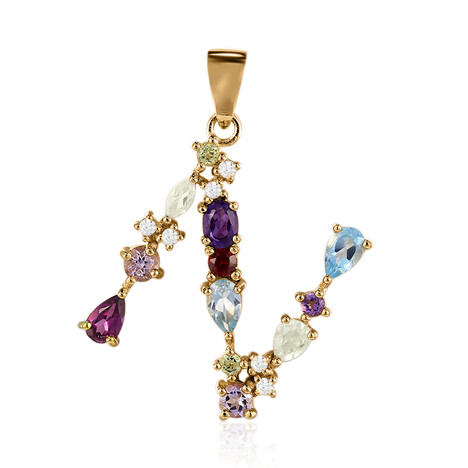 Edelstein-Silberanhänger