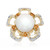 Zilveren ring met een Witte zoetwater kweekparel (TPC)