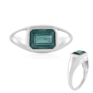 Anello in argento con Fluorite Blu Caraibico