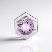 Ciondolo in argento con Ametista Rose de France
