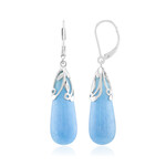 Pendientes en plata con Cuarzo azul azur